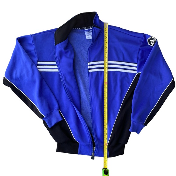 90s Adidas Soccer Tracksuit Jacket Vintage Streetwear Sweatshirt Set Blue y2k - Picture 3 of 9
